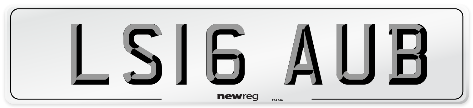 LS16 AUB Number Plate from New Reg